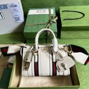 Gucci Bauletto Mini Top Handle Bag - White 75018 | Sandra Bags