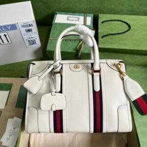 Gucci Canvas Medium Duffle Bag - White 14106 | Sandra Bags