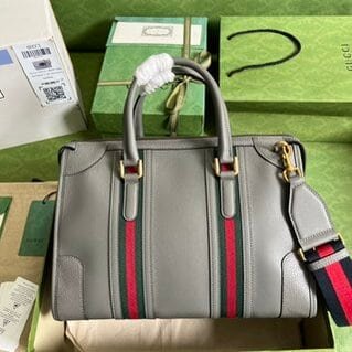 Gucci Bauletto Medium Top Handle Bag - Gray 51215 | Sandra Bags - Image 2