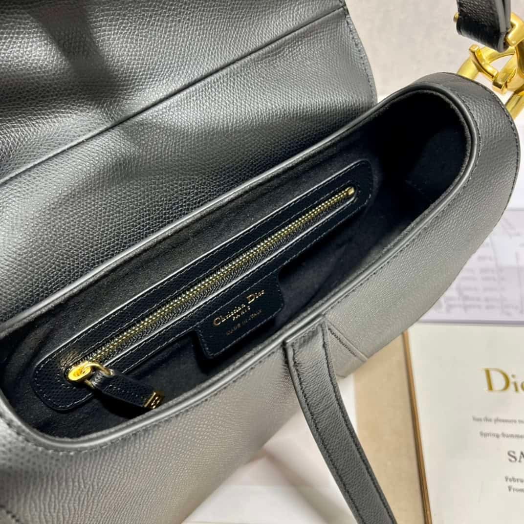 Dior Large Saddle Handbag - Black 69007 | Sandra Bags - Image 3