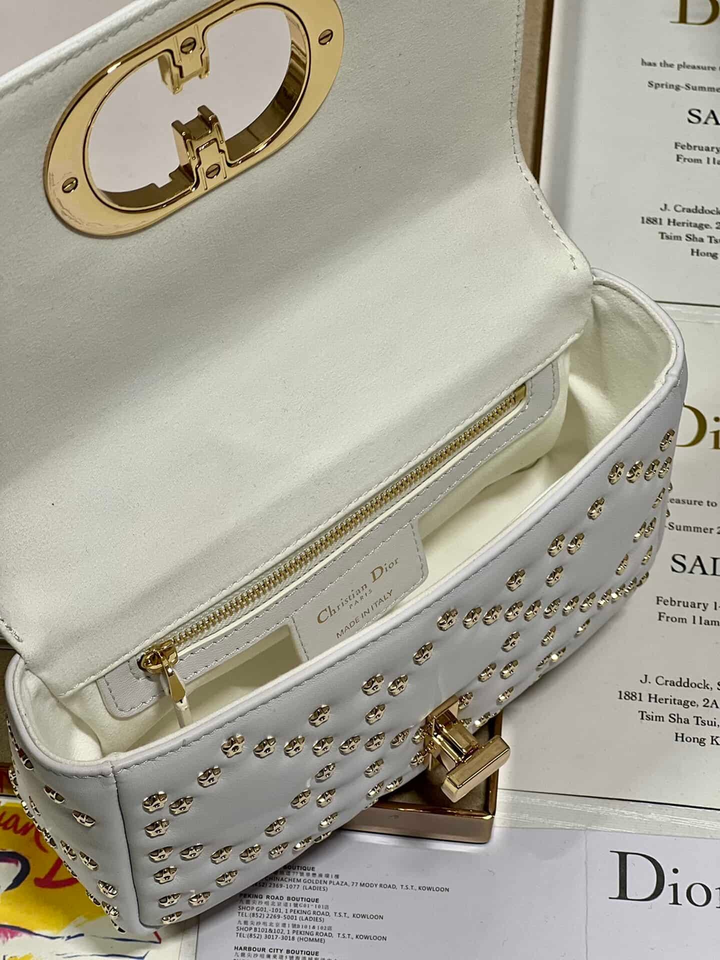 Dior Small Caro Handbag - Pentagram White Gold Buckle 49565 | Sandra Bags - Image 2