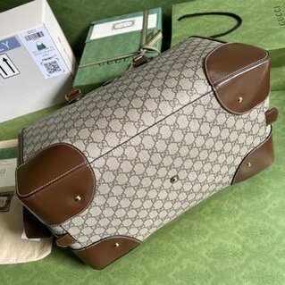 Gucci Interlocking G Canvas Duffel Bag - Brown 99337 | Sandra Bags - Image 5