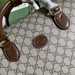 Gucci Interlocking G Canvas Duffel Bag - Brown 99337 | Sandra Bags - Image 4