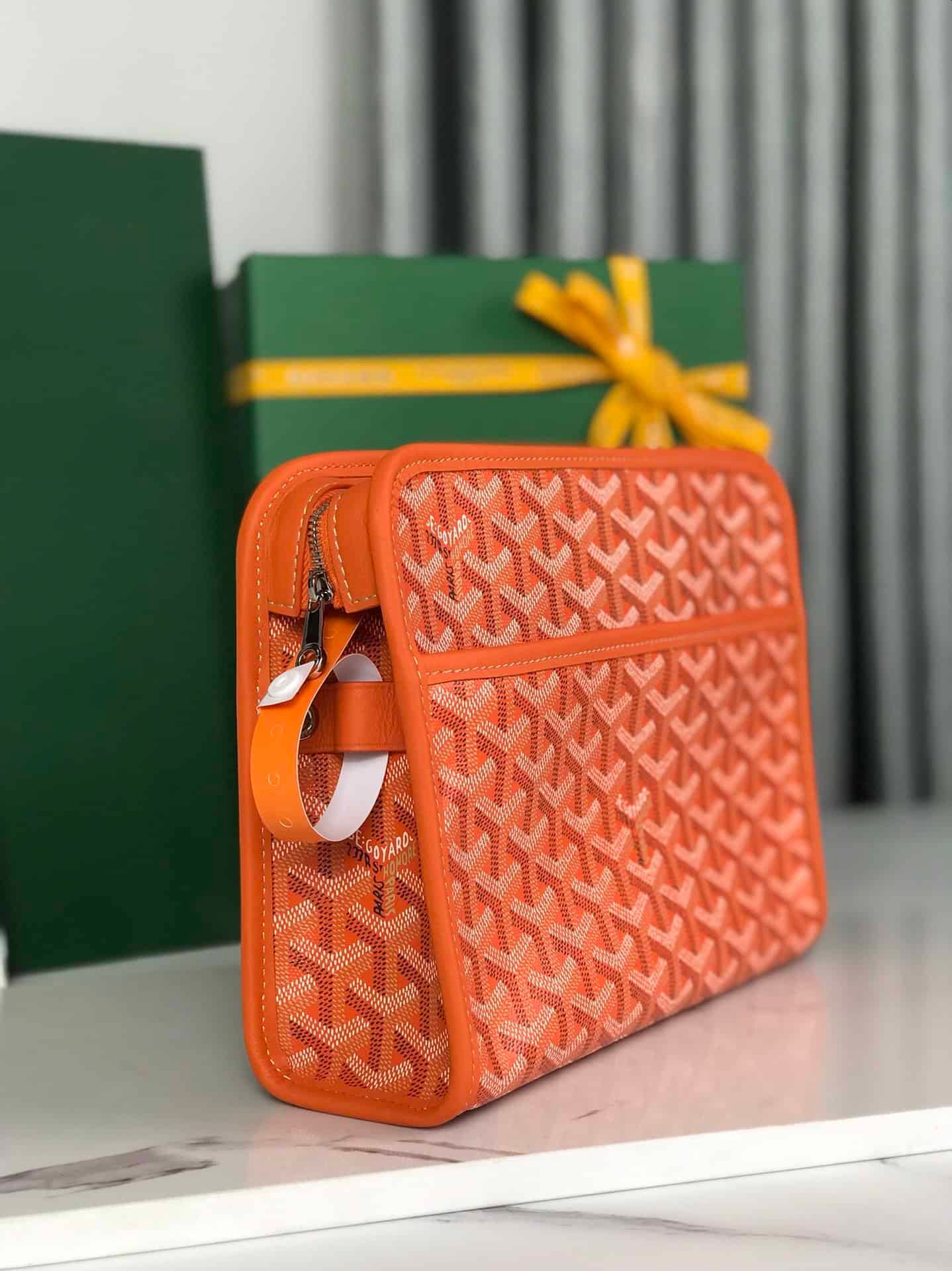 Goyard Jouvence Toiletry Bag - Orange 79101 | Sandra Bags - Image 4