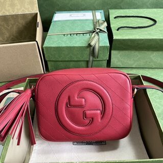 Gucci Blondie Small Leather Shoulder Bag – Red 54444 | Sandra Bags