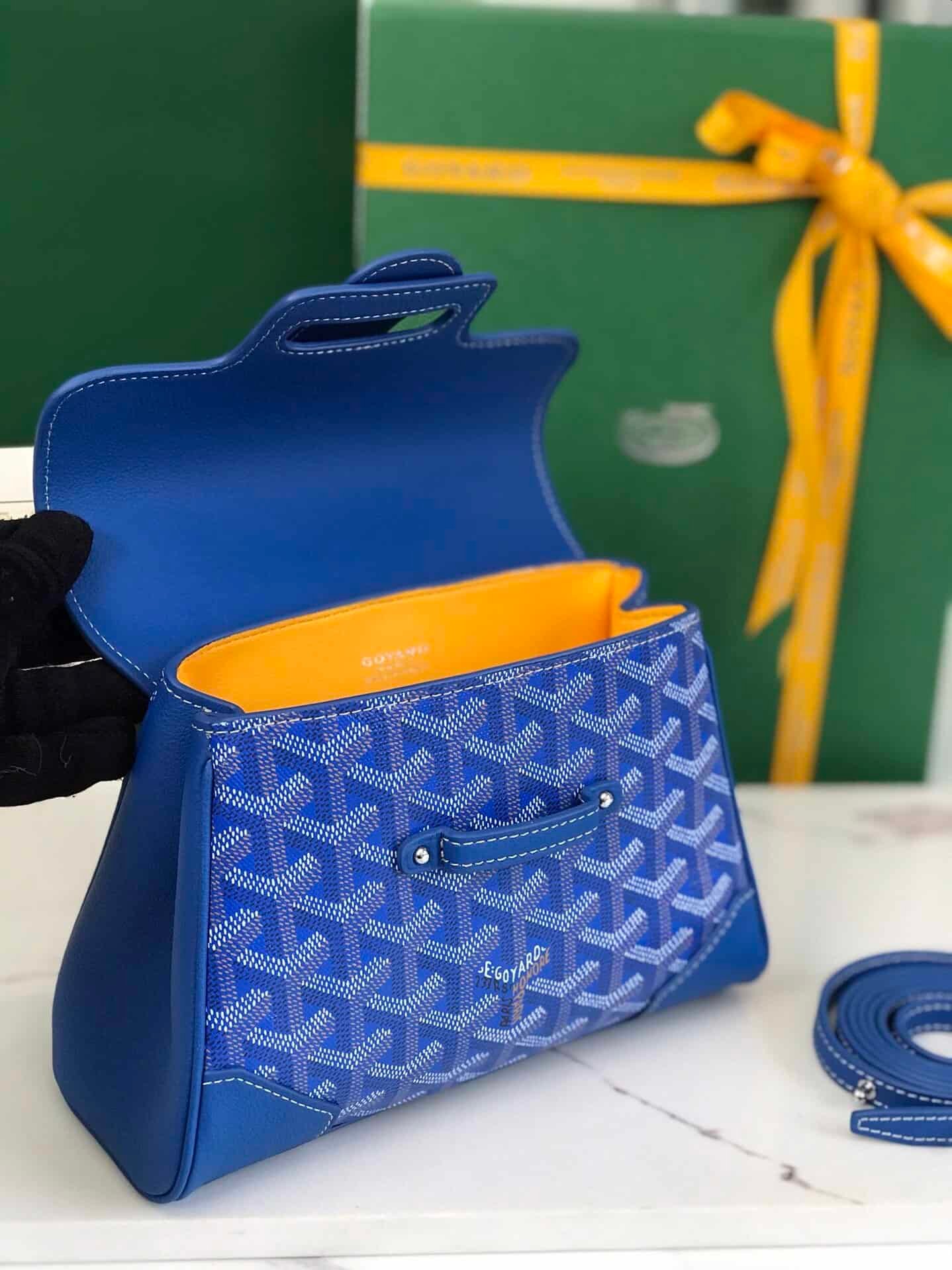 Goyard Saïgon Mini Handbag - Bright Blue 38665 | Sandra Bags - Image 3