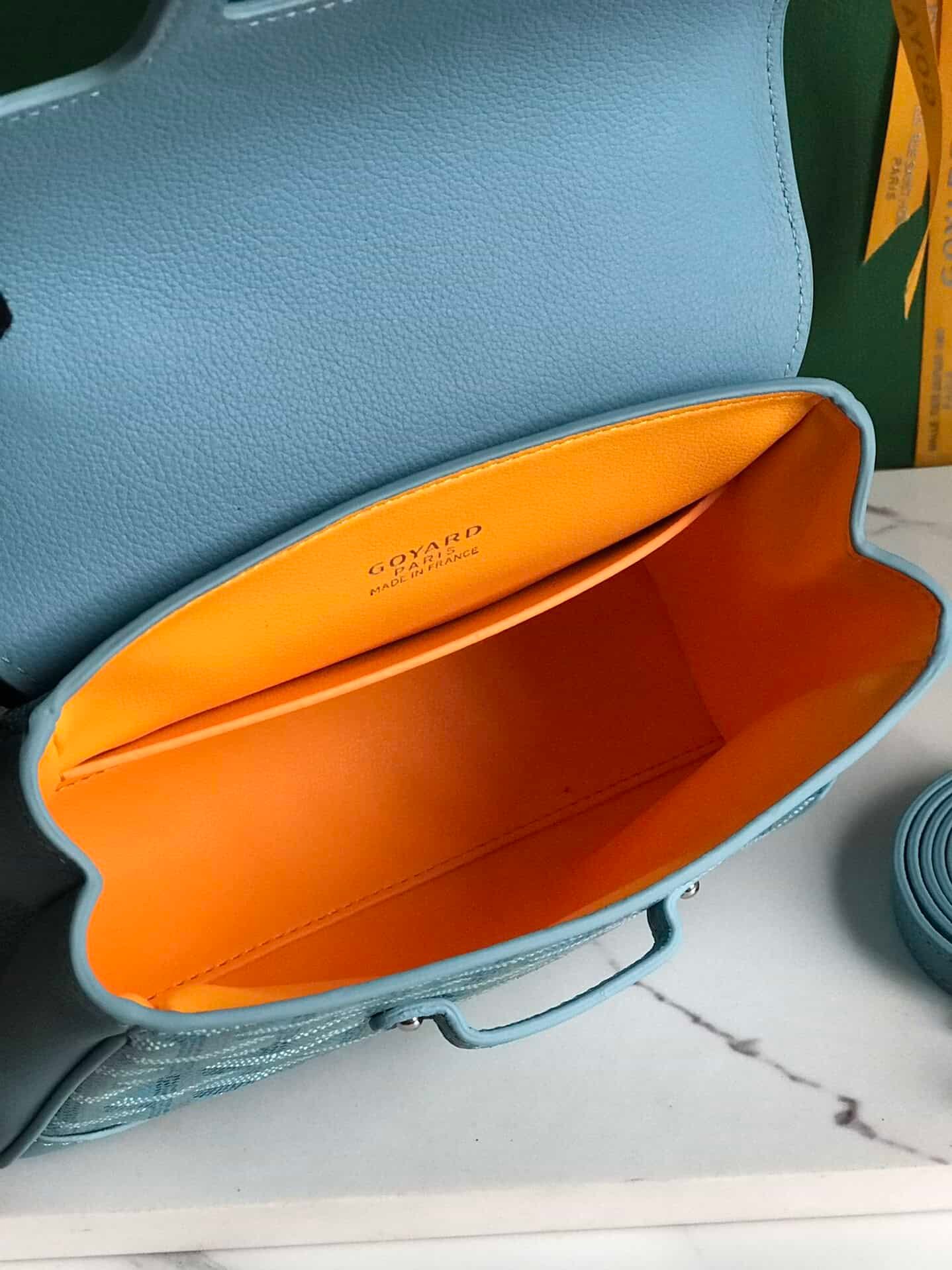 Goyard Saïgon Mini Handbag - Turquoise Blue 19399 | Sandra Bags - Image 2