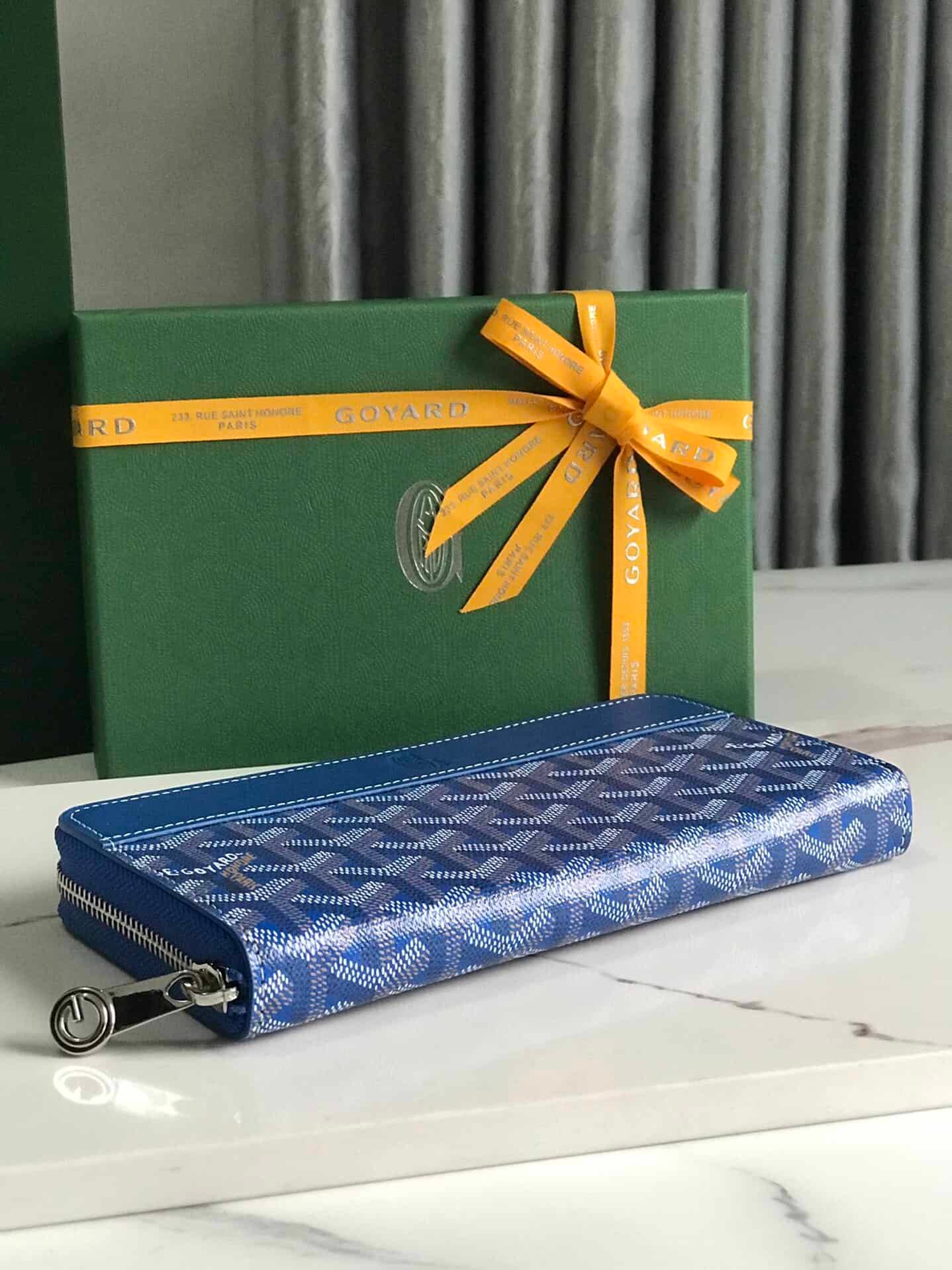 Goyard Matignon Large Long Wallet - Light Blue 82516 | Sandra Bags - Image 5