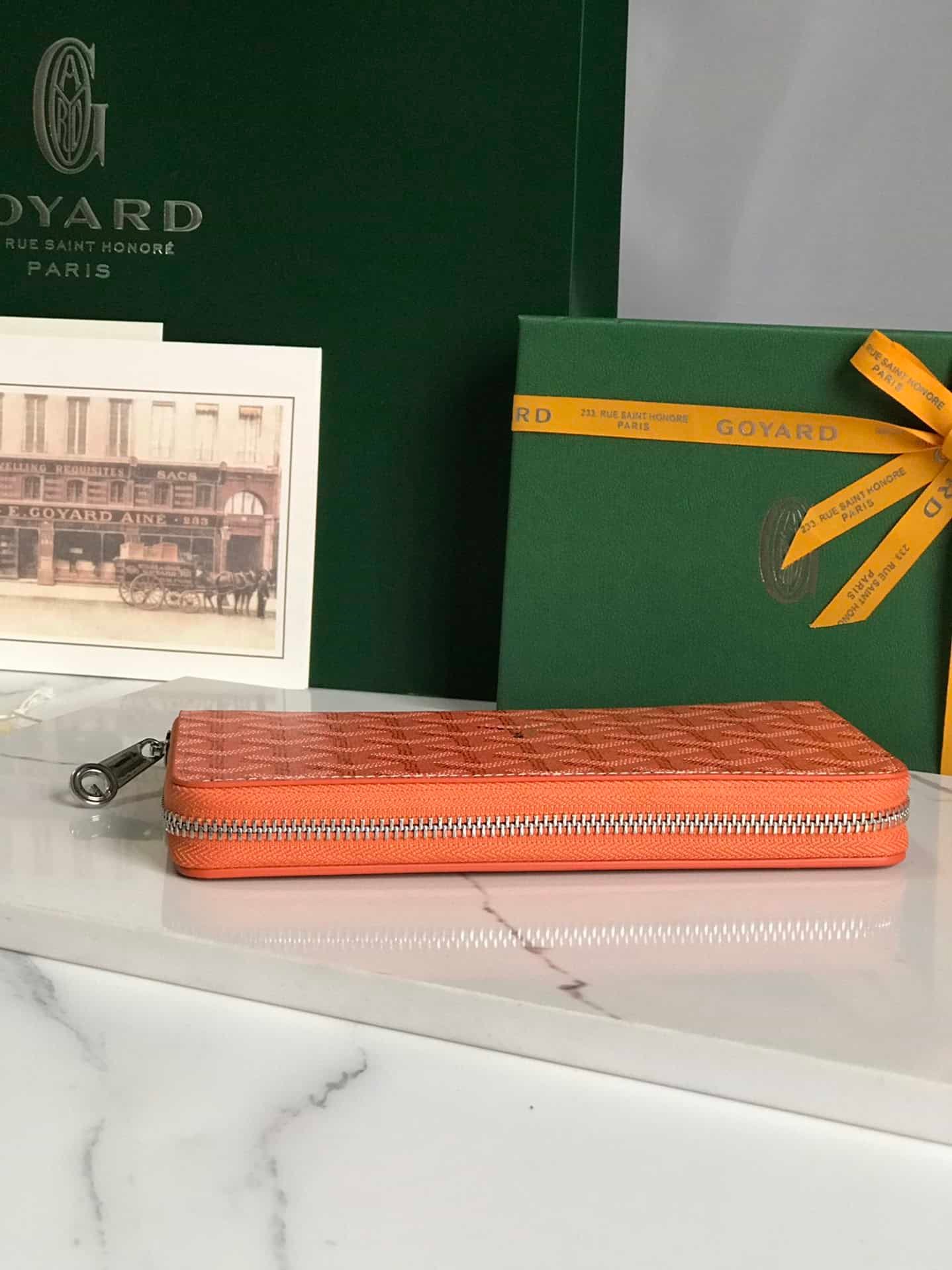 Goyard Matignon Large Long Wallet - Orange 48333 | Sandra Bags - Image 4