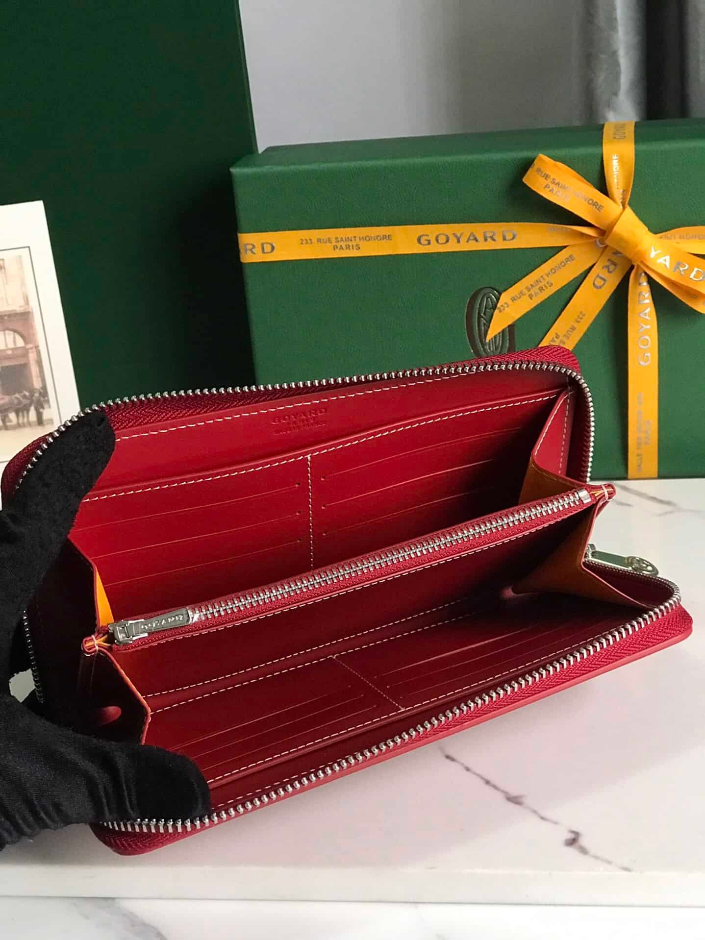 Goyard Matignon Large Long Wallet - Red 55387 | Sandra Bags - Image 3