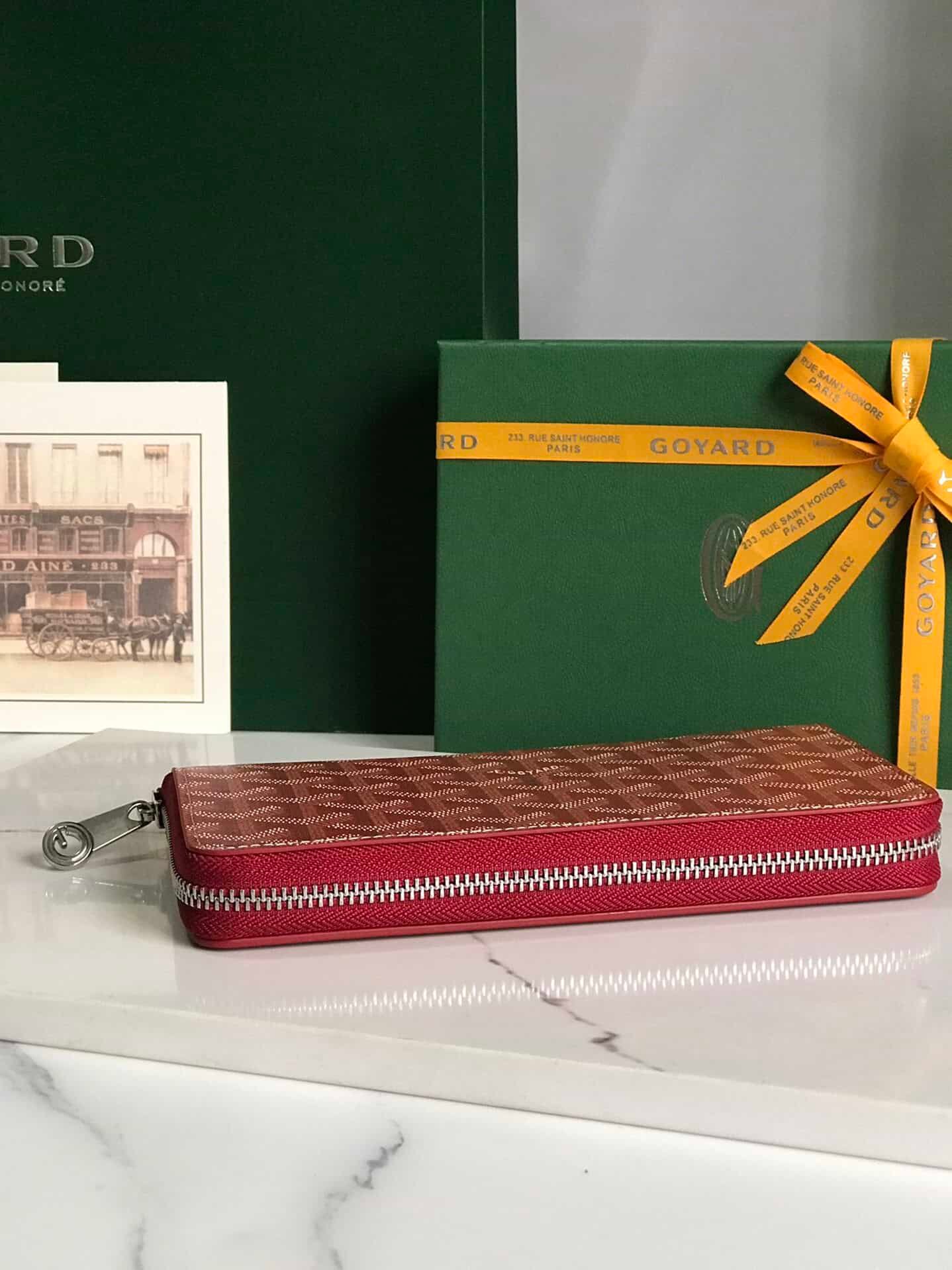 Goyard Matignon Large Long Wallet - Red 55387 | Sandra Bags - Image 4