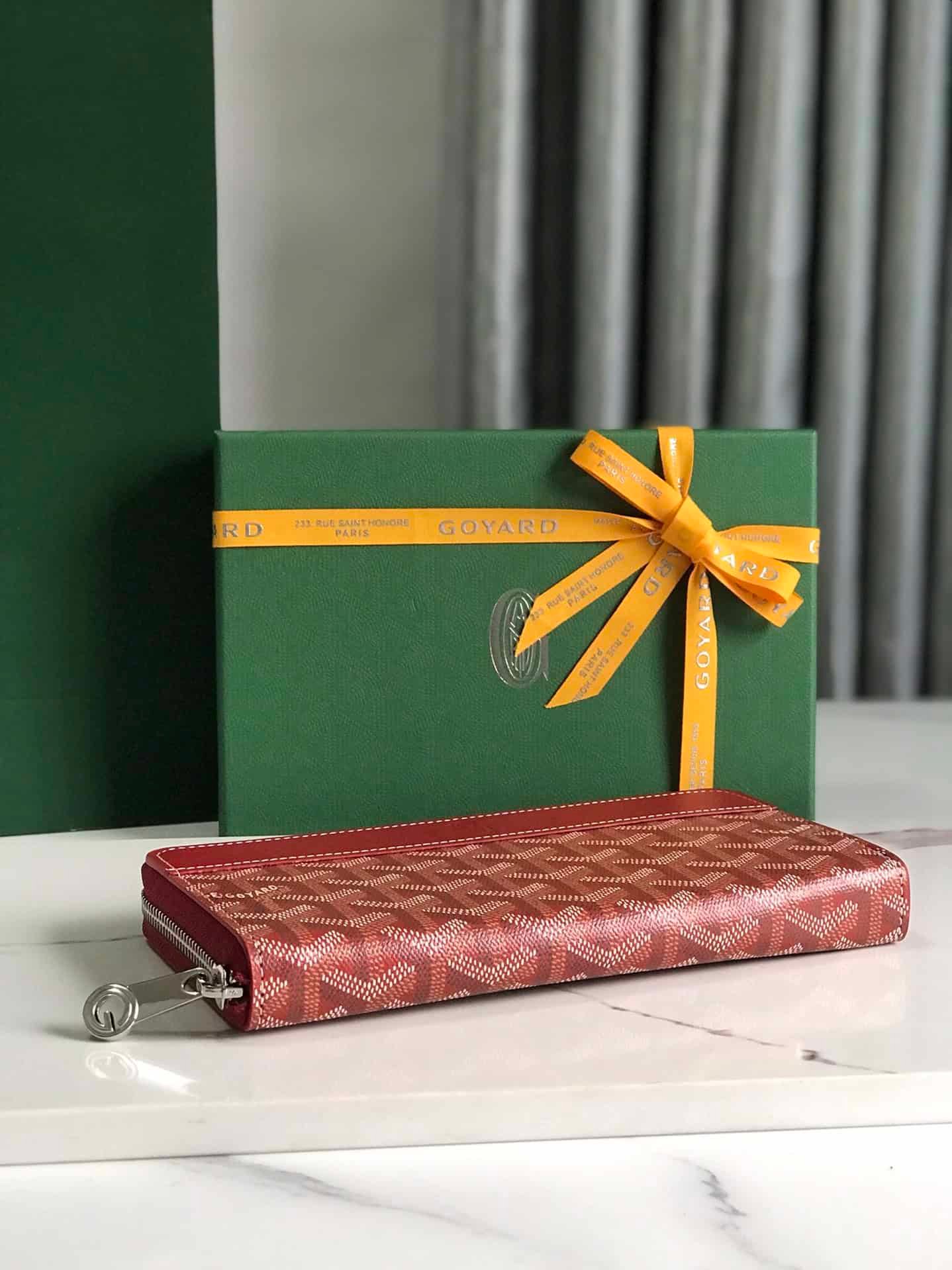 Goyard Matignon Large Long Wallet - Red 55387 | Sandra Bags - Image 5