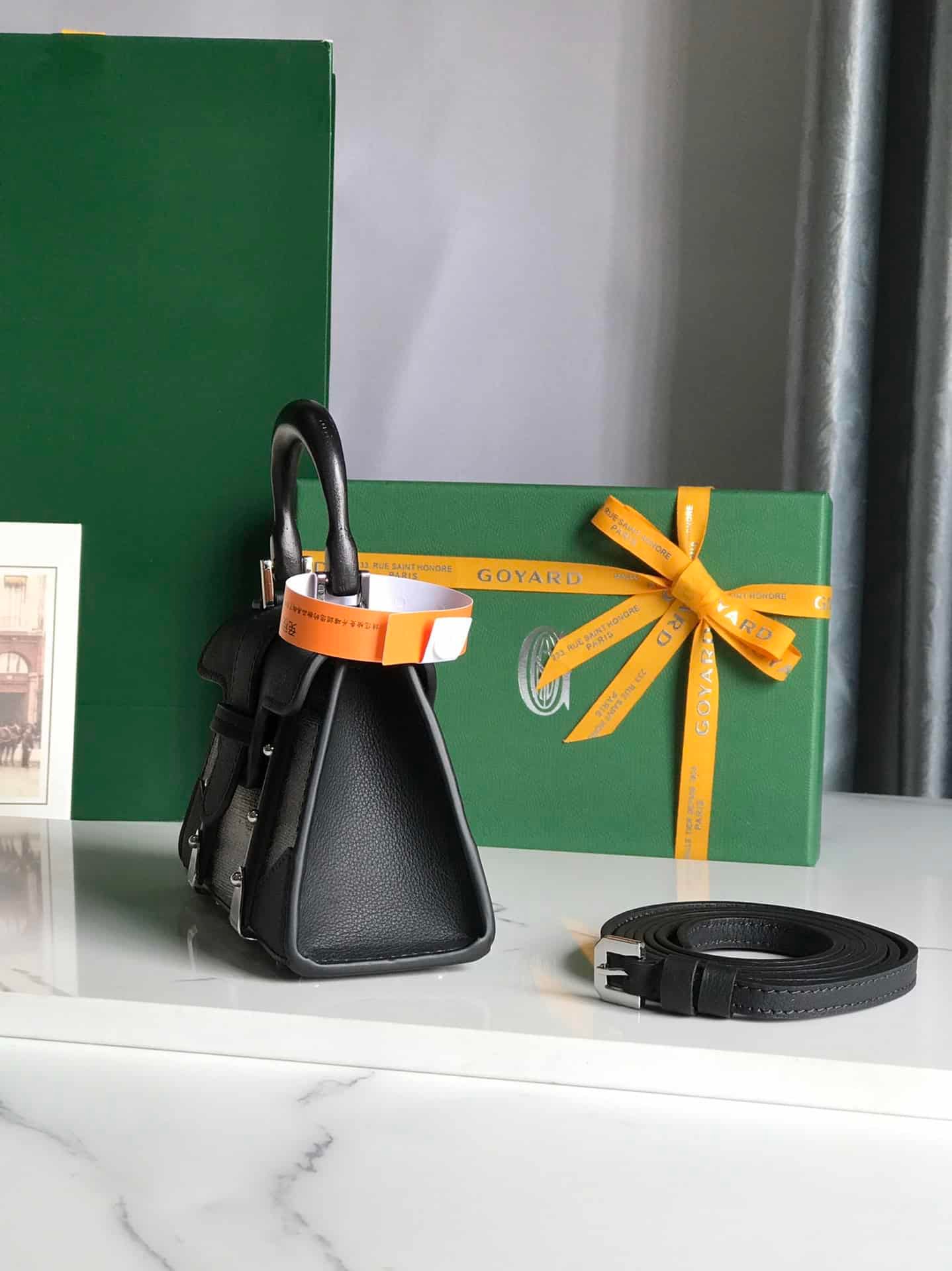 Goyard Saïgon Nano Super Mini Handbag - Black 70301 | Sandra Bags - Image 5