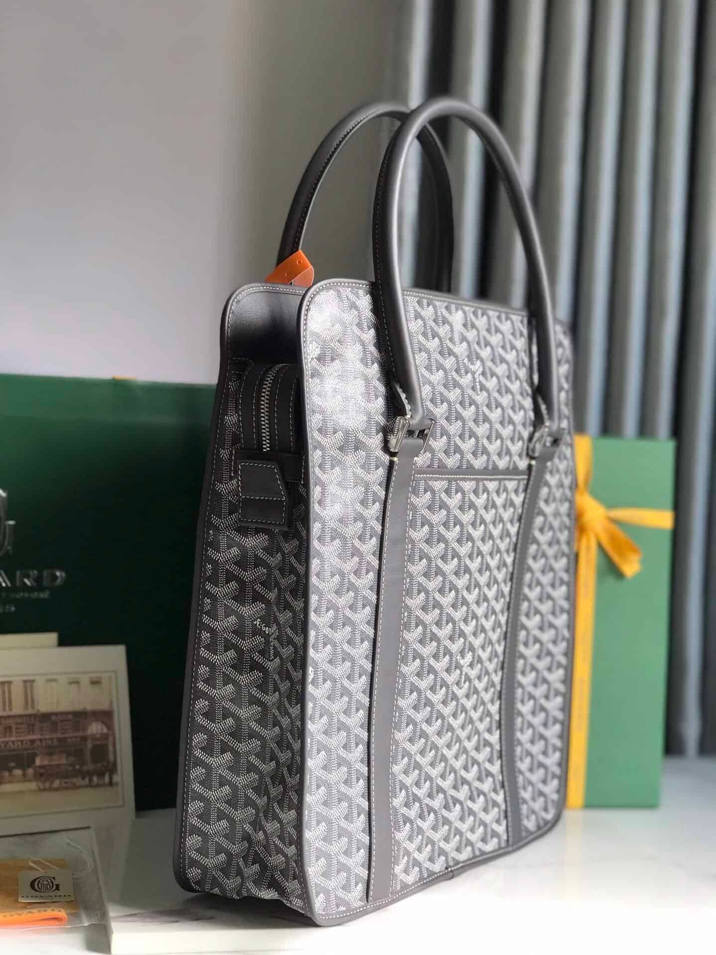 Goyard Bourgogne Vertical Briefcase Handbag - Gray 32379 | Sandra Bags - Image 5