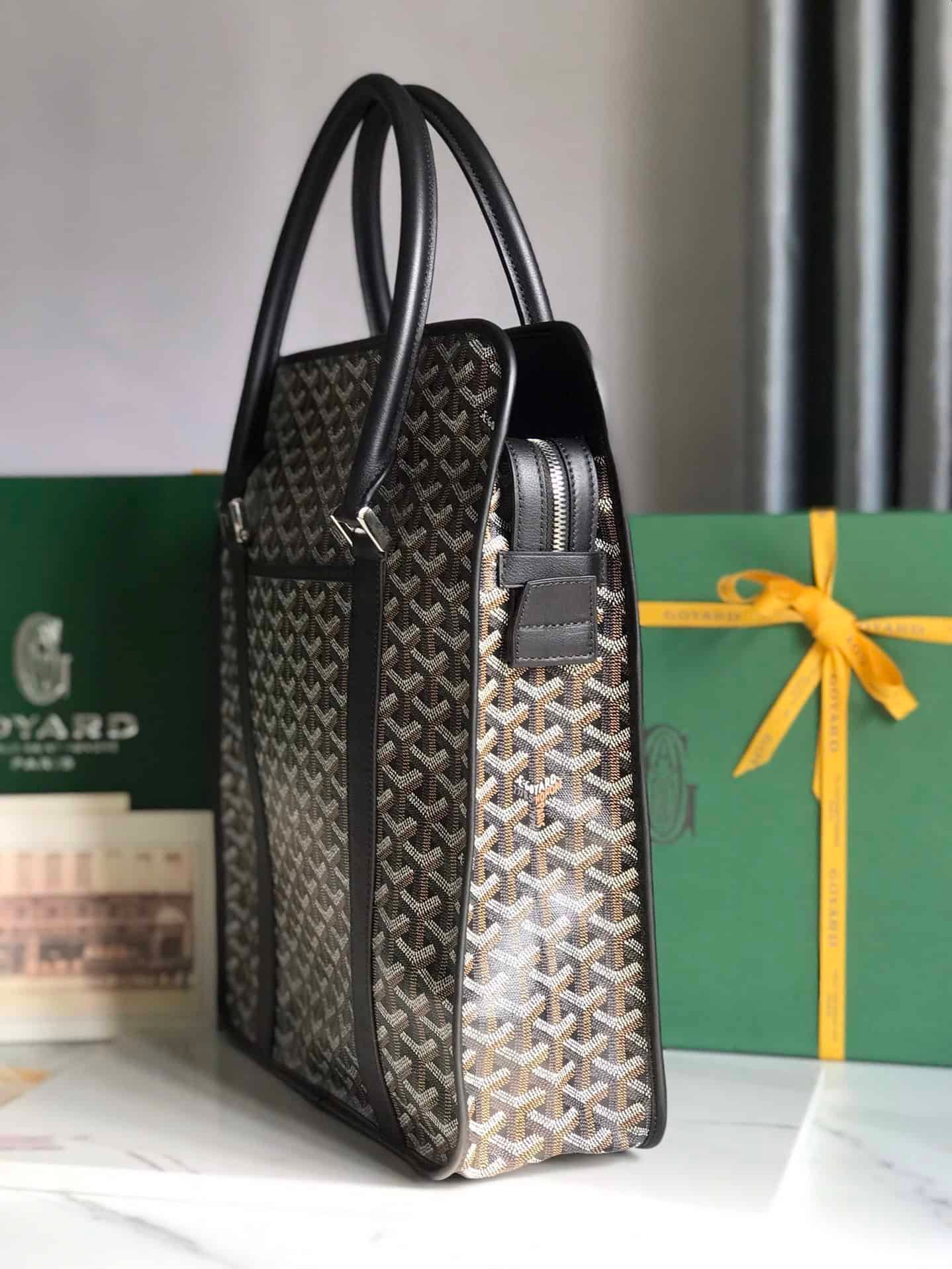 Goyard Bourgogne Vertical Briefcase Handbag - Black 21700 | Sandra Bags - Image 5