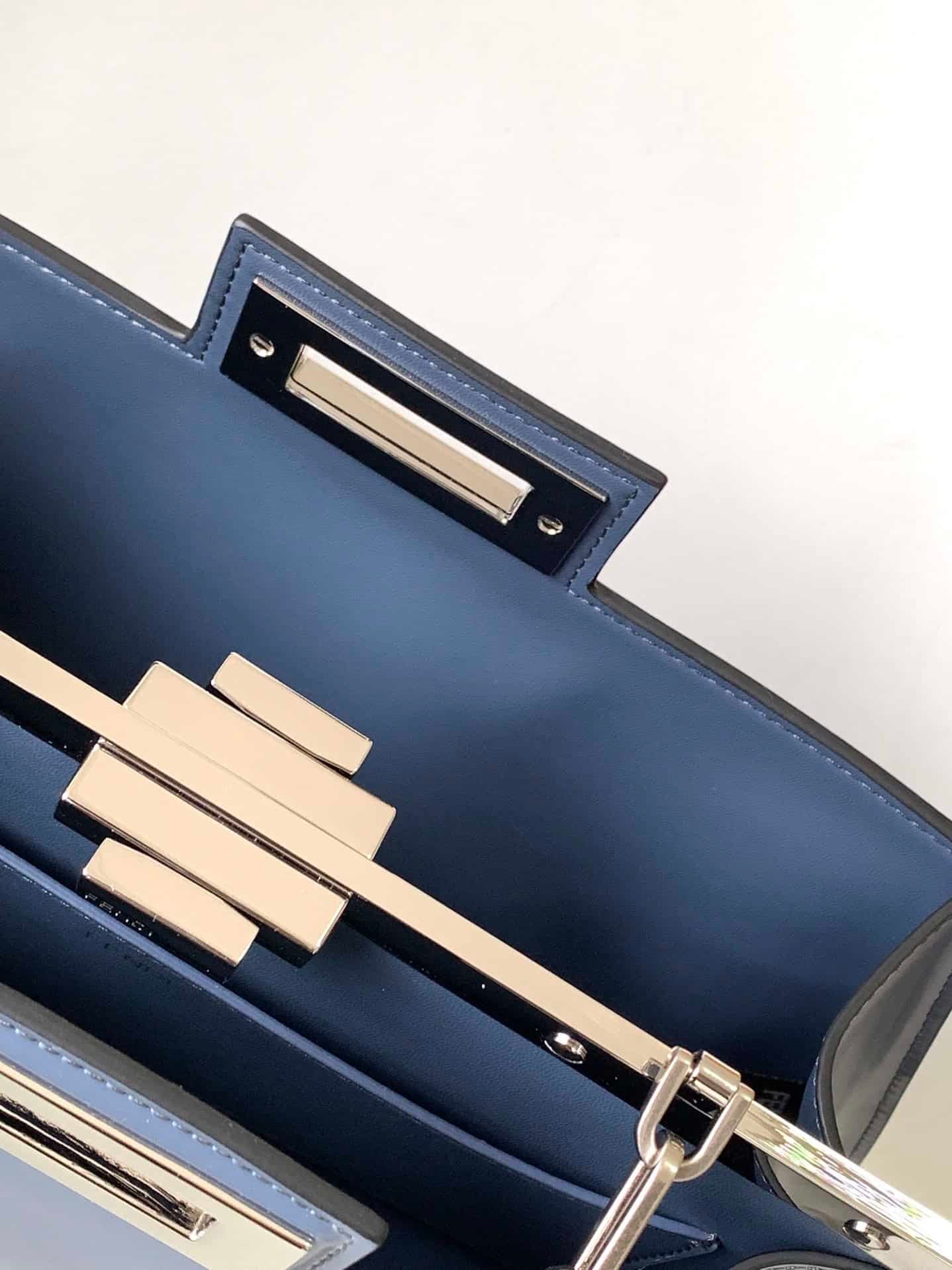 Fendi Peekaboo Cut Medium Bag - Blue 68452 | Sandra Bags - Image 4