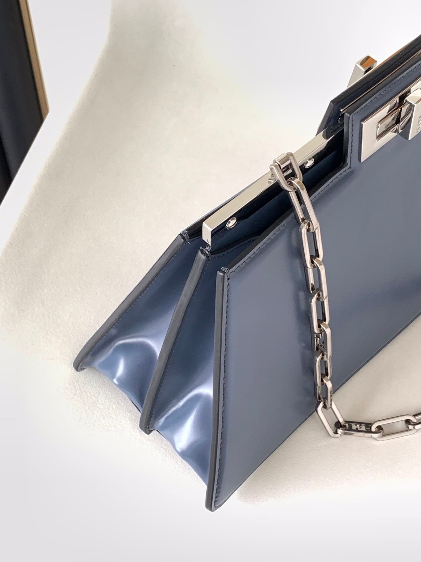 Fendi Peekaboo Cut Medium Bag - Blue 68452 | Sandra Bags - Image 5