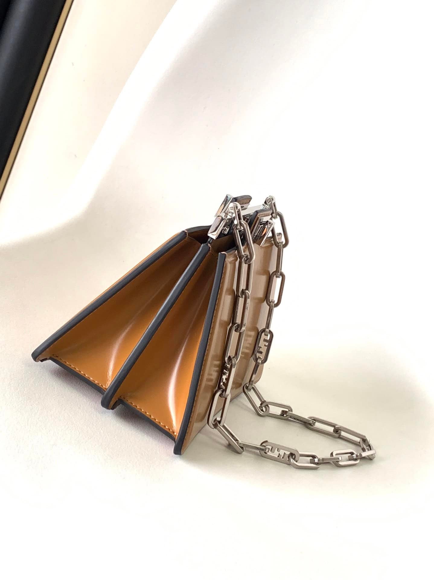 Fendi Peekaboo Cut Small Bag - Brown 38087 | Sandra Bags - Image 5