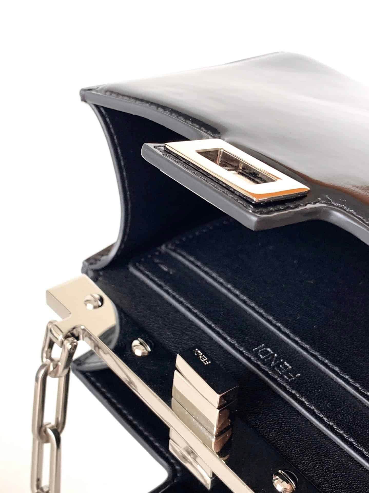 Fendi Peekaboo Cut Small Bag - Black 53042 | Sandra Bags - Image 2