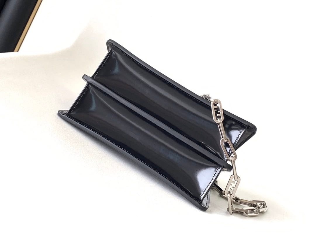 Fendi Peekaboo Cut Small Bag - Black 53042 | Sandra Bags - Image 3