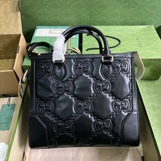 Gucci GG Matelassé Leather Tote Bag - Black 24101 | Sandra Bags - Image 2
