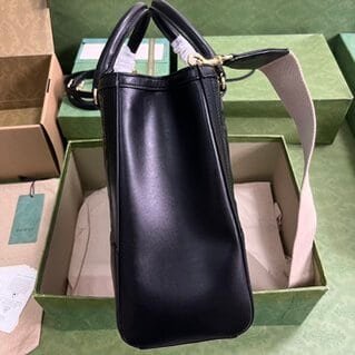 Gucci GG Matelassé Leather Tote Bag - Black 24101 | Sandra Bags - Image 3