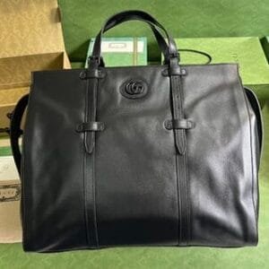 Gucci GG Large Tote Bag- Black 87966 | Sandra Bags
