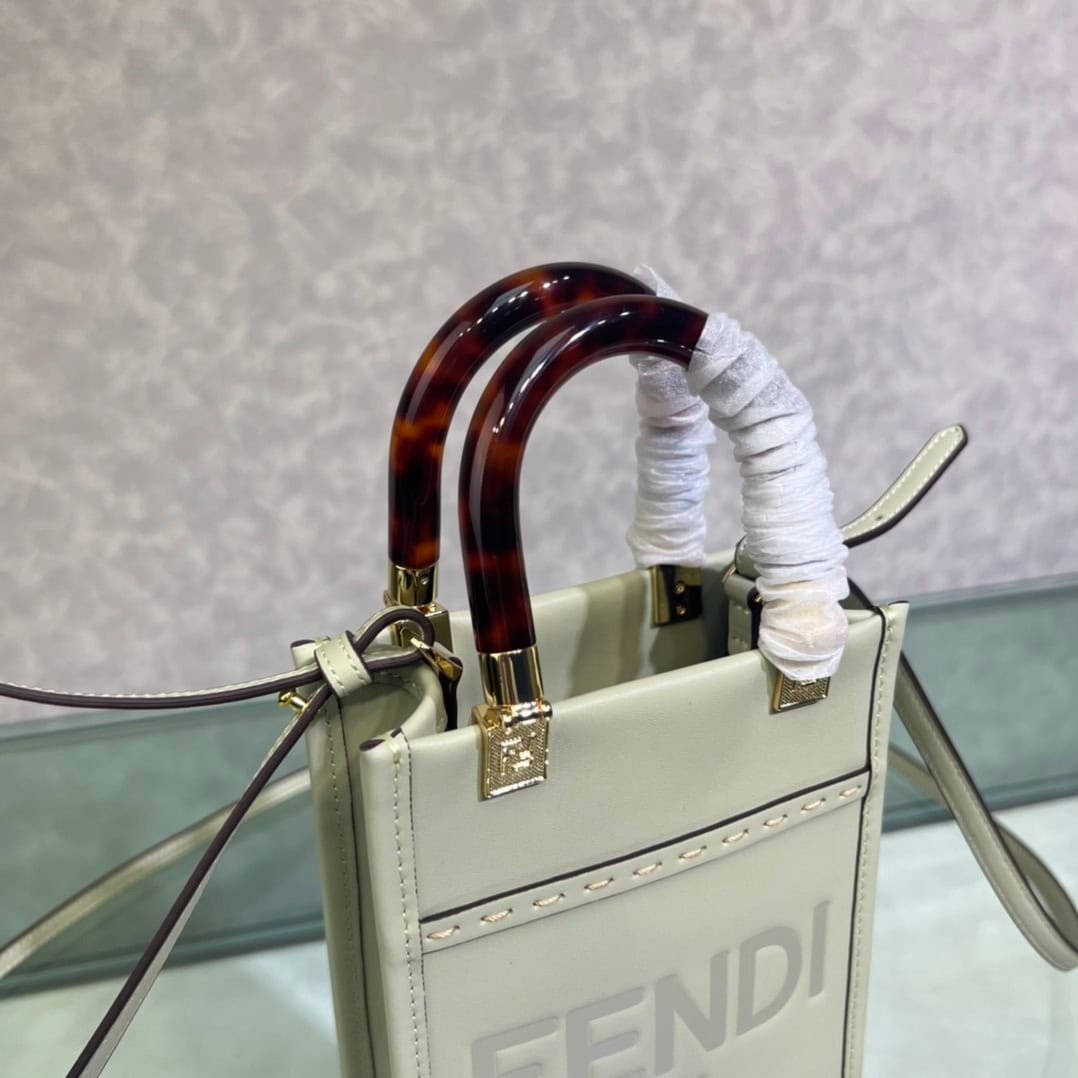 Fendi Sunshine Mini Tote Bag - White 87874 | Sandra Bags - Image 3