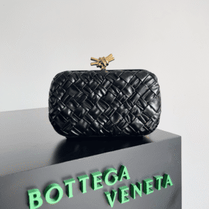 Bottega Veneta Knot Classic Dinner Clutch - Black 78648 | Sandra Bags