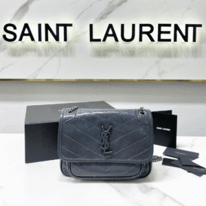 YSL Saint Laurent's Niki's Small Handbag - Blue and Gray 22824 | Sandra Bags