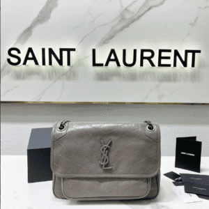 YSL Saint Laurent's Niki's Medium Handbag - Light Gray 56107 | Sandra Bags