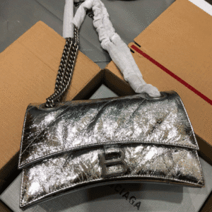 Balenciaga Crush Hourglass Small Chain Bag - Silver 99531 | Sandra Bags