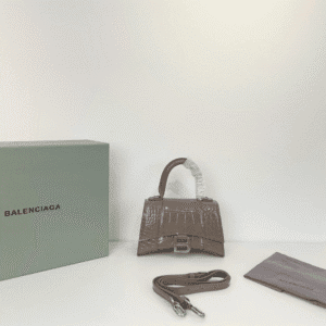 Balenciaga Crocodile XSmall Hourglass Bag - Metal Gray 33313 | Sandra Bags