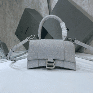 Balenciaga  Heavy-Hitting Small Hourglass Bag - Silver 28657 | Sandra Bags