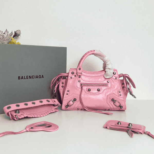 Balenciaga Neo Cagole Explosive Motorbike Bag - Pink 15974 | Sandra Bags