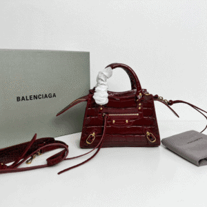 Balenciaga Neo Classic Mini Crocodile Handbag- Maroon 60902 | Sandra Bags