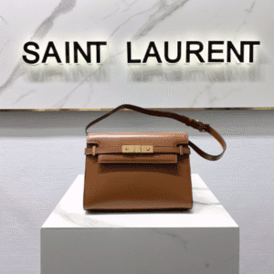 YSL Women Manhattan Baguette Box Small Leather Bag - Brown 58735 | Sandra Bags
