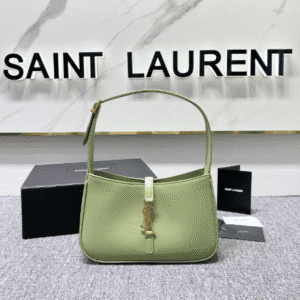 YSL's New Patent Leather Armpit Bag - Avocado Green 57711 | Sandra Bags