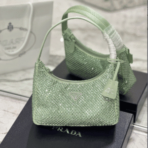 Prada Hobo Diamond Armpit Bag - Green 53756 | Sandra Bags