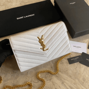 YSL Yves Saint Laurent Clutch Bag - White 23254 | Sandra Bags