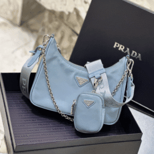 Prada Hobo New Three-In-One Handbag - Blue 66771 | Sandra Bags