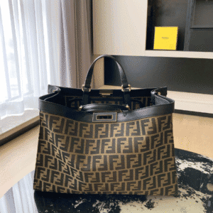 Fendi Old Flower Tote Handbag - Black 85630 | Sandra Bags