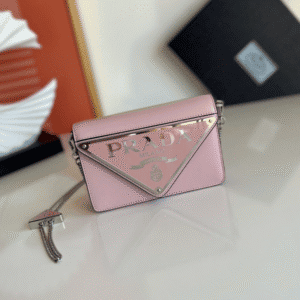 Prada Large Triangular Flip Cover Handbag - Pink 94221 | Sandra Bags