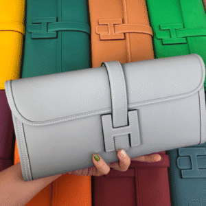 Hermes Epsom Turtledove Handbag - Linen Blue 37955 | Sandra Bags