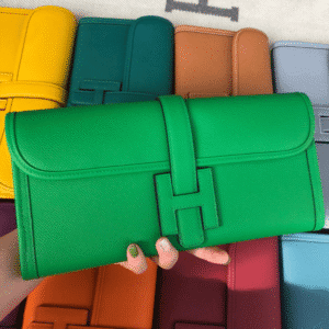 Hermes Epsom Turtledove Handbag - Bamboo Green 90579 | Sandra Bags