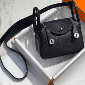 Hermes Mini Lindy Handbags - Black 62805 | Sandra Bags