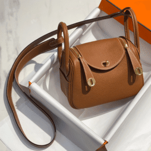 Hermes Mini Lindy Handbags - Golden Brown 19142 | Sandra Bags
