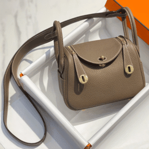 Hermes Mini Lindy Handbags - Elephant Gray 77294 | Sandra Bags