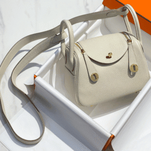 Hermes Mini Lindy Handbags - Wool White 93346 | Sandra Bags
