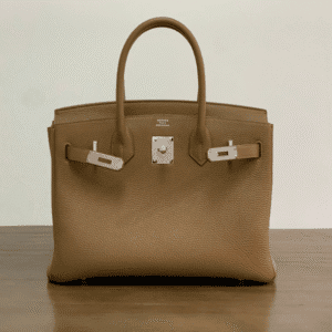 Hermes Birkin Gold Buckle Handbag - Chestnut Brown 87938 | Sandra Bags